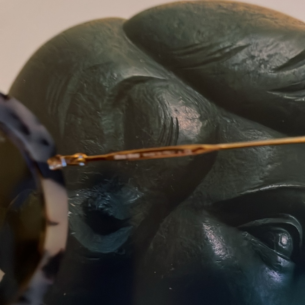 Miu Miu Round Black & White Tortoise Sunglasses - image 5